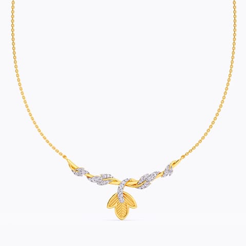 Tuilp Guilloche Diamond Necklace Tuilp Guilloche Diamond Necklace