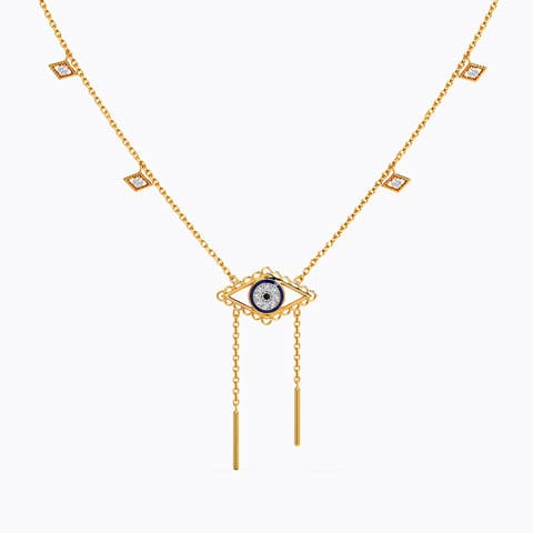 In Style Evil Eye Diamond Necklace