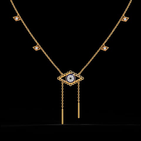 In Style Evil Eye Diamond Necklace