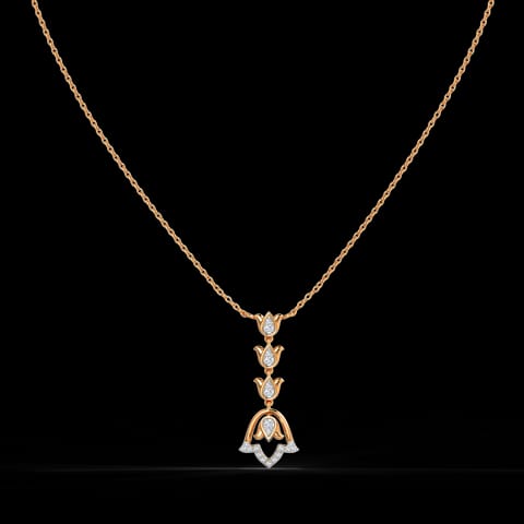 Aurena Tulip Diamond Necklace