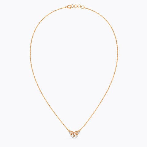 Fluttering Papillon Diamond Necklace
