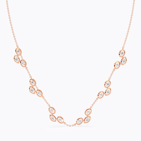 Glimmering Diamond Station Necklace