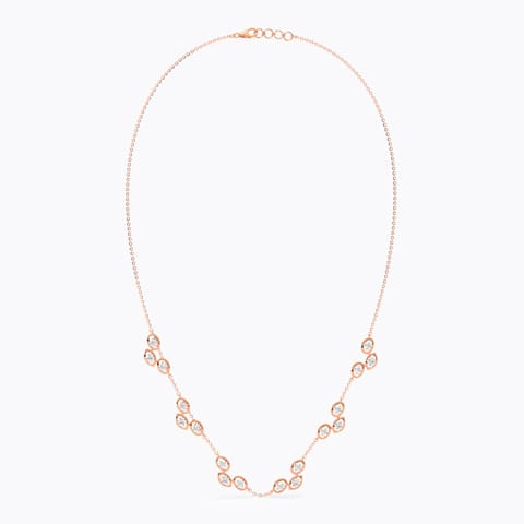 Glimmering Diamond Station Necklace