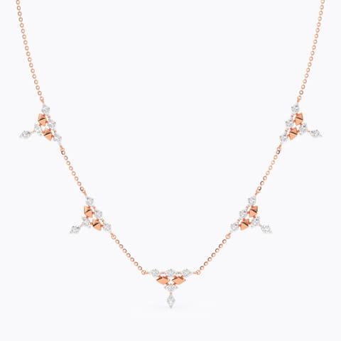 Contemporary Radiance Diamond Station Necklace