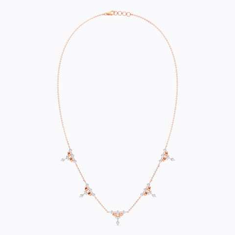 Contemporary Radiance Diamond Station Necklace