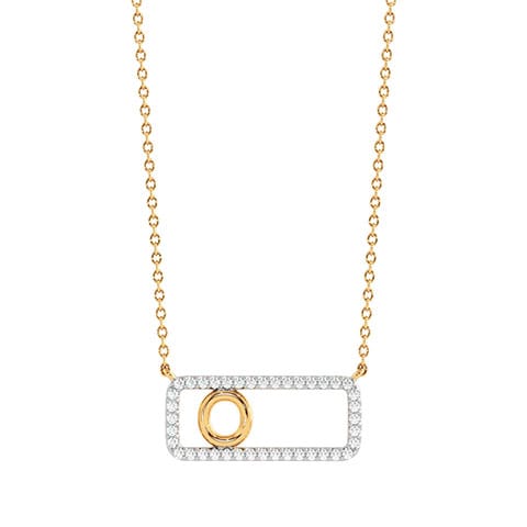 Orbit Initial Diamond Necklace
