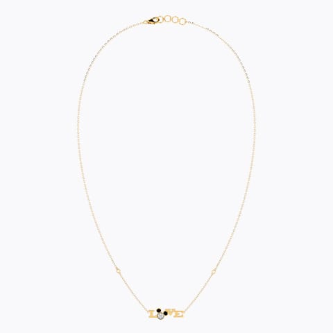 Mickey Mouse Love Diamond Necklace
