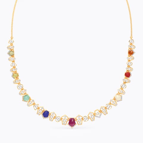 Polki Hues Gemstone Necklace