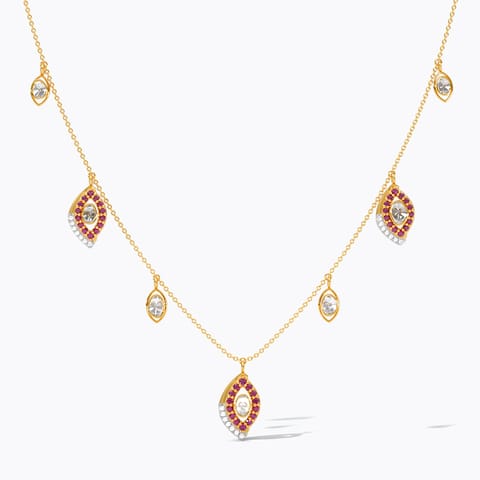 Crimson Polki Gemstone Necklace