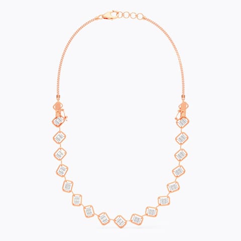 Classic Baguette Convertible Diamond Necklace to Bracelet