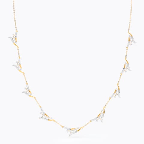 Etched Elegance Diamond Necklace