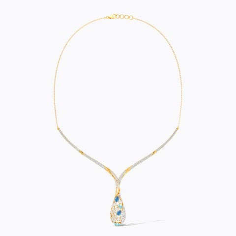 Blue Trench Gemstone Necklace Blue Trench Gemstone Necklace