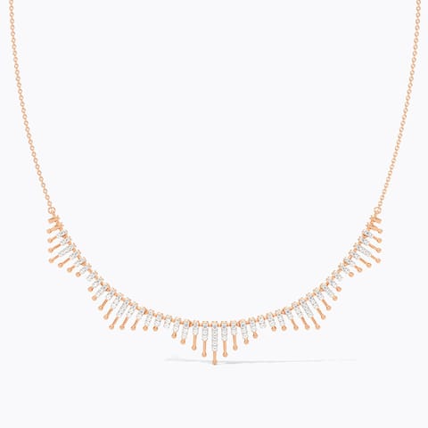 Pink Streaks Reversible Gemstone Necklace