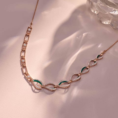Interlink Glint Diamond Necklace