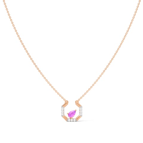 Pink Spark Gemstone Necklace