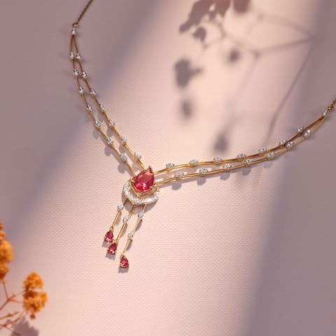 Alluring Ruby Gemstone Necklace