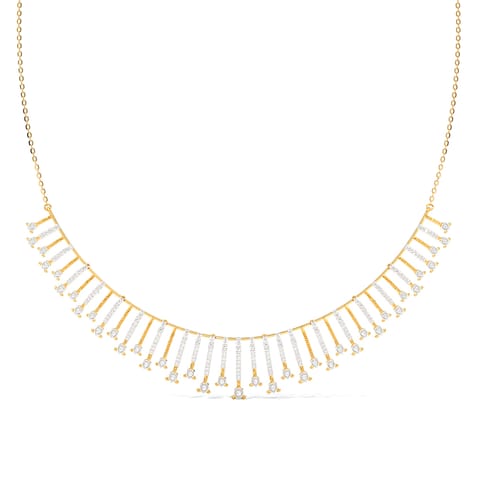 Meandering Lines Diamond Necklace