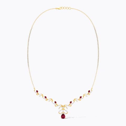 Alluring Claret Gemstone Necklace