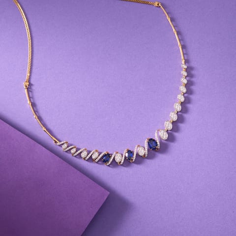 Sapphire Stream Gemstone Necklace