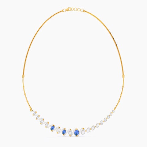 Sapphire Stream Gemstone Necklace