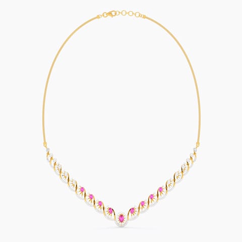 Pink Illumina Gemstone Necklace