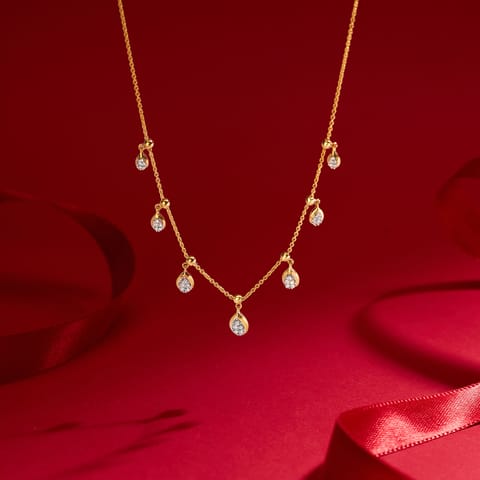 Kinetic Pear Diamond Necklace