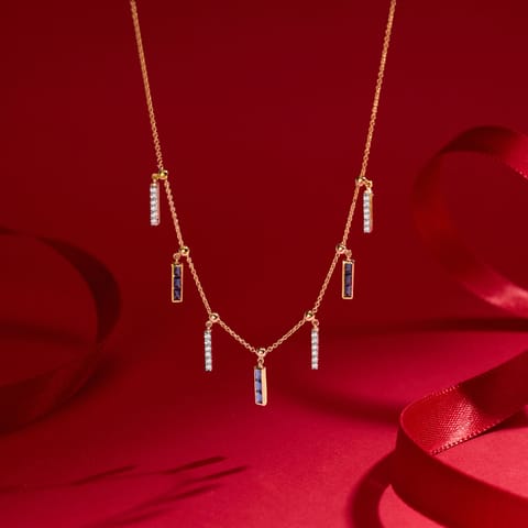 Moving Fringe Gemstone Necklace