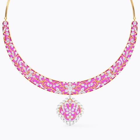 Imperial Pink Diamond Necklace