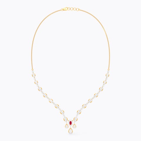 Alluring Pink Gemstone Necklace