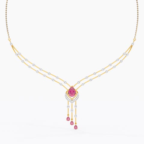 Alluring Ruby Gemstone Necklace