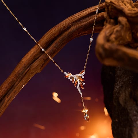 Golden Ember Diamond Lariat Necklace Golden Ember Diamond Lariat Necklace