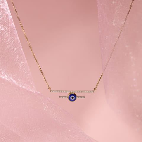 Evil Eye Trail Gemstone Necklace Evil Eye Trail Gemstone Necklace