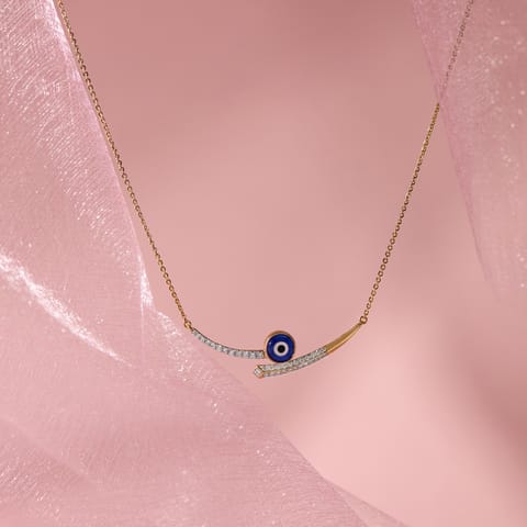 Evil Eye Gaze Gemstone Necklace
