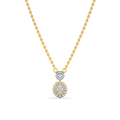 Rosette Drop Diamond Necklace Rosette Drop Diamond Necklace