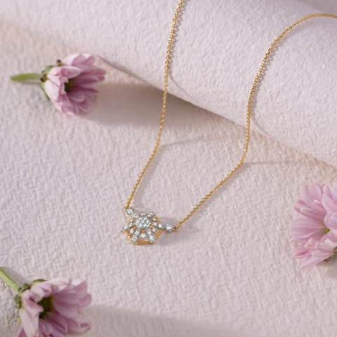 Hexa Beams Diamond Necklace