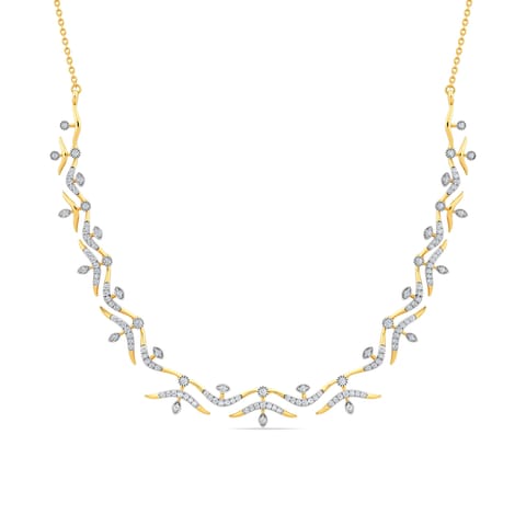 Radiant Flame Diamond Necklace
