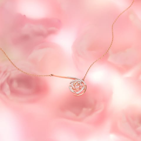 Gleaming Rose Diamond Necklace Gleaming Rose Diamond Necklace