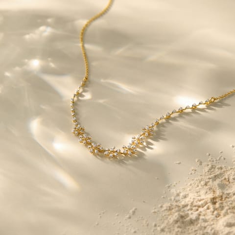 Floral Stream Diamond Necklace Floral Stream Diamond Necklace