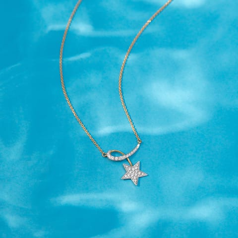 Swirling Star Diamond Necklace Swirling Star Diamond Necklace