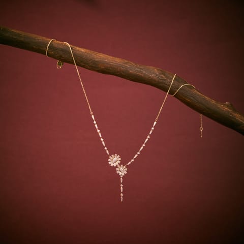Twin Daisy Diamond Necklace Twin Daisy Diamond Necklace
