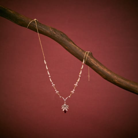 Crimson Teardrop Gemstone Necklace