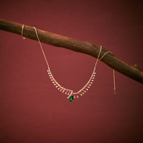 Emerald Tassel Gemstone Necklace
