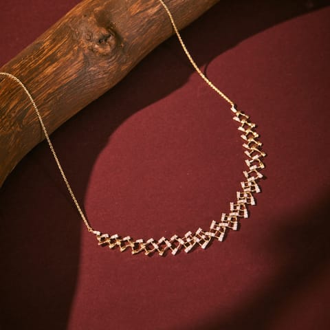 Interlocking Lattice Diamond Necklace Interlocking Lattice Diamond Necklace