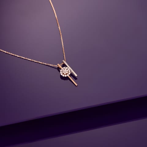 Linear Flora Diamond Necklace