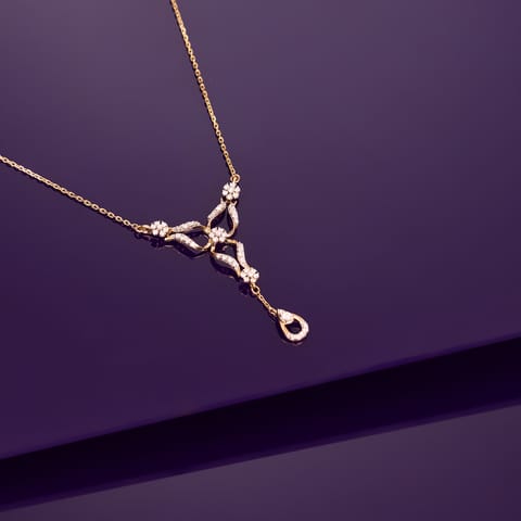 The Orchid Bloom Diamond Lariat Necklace