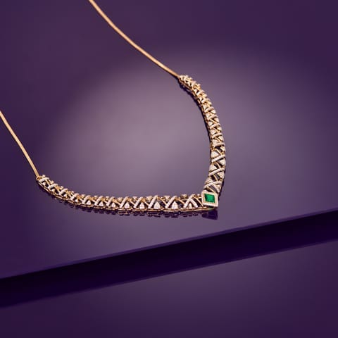 Artisian Zig-Zag Gemstone Necklace Artisian Zig-Zag Gemstone Necklace