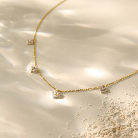 Gleaming Diamond Station Necklace Gleaming Diamond Station Necklace