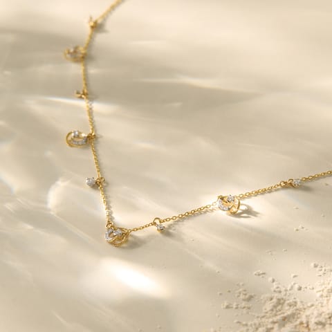 Dangling Beads Diamond Necklace