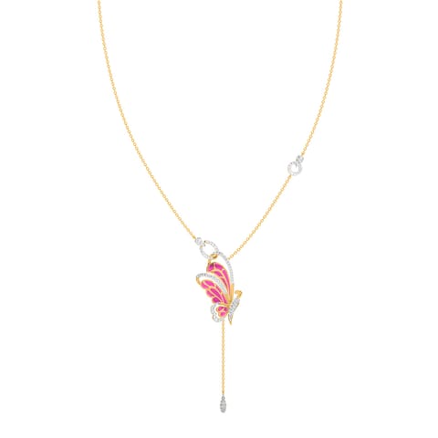 Rose Flutter Diamond Lariat Necklace Rose Flutter Diamond Lariat Necklace
