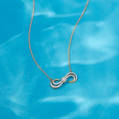 Swirly Infinite Diamond Necklace